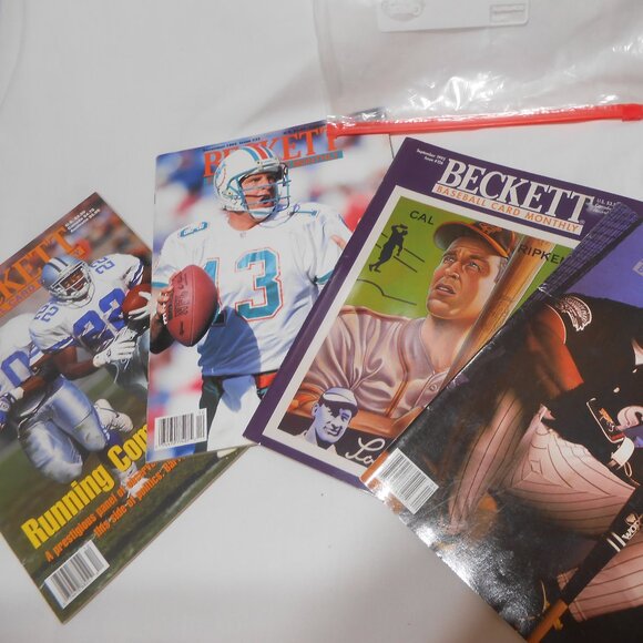 VTG LOT 4 BECKETT BASEBALL & FOOTBALL CARD MONTHLY MAGAZINES CAL RIPKEN DAN MARI - Picture 13 of 15